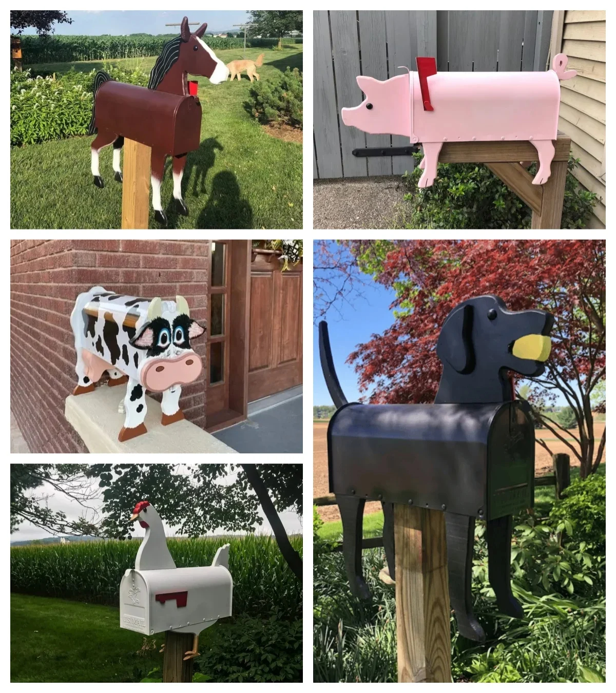 📮FARM ANIMAL MAILBOXES