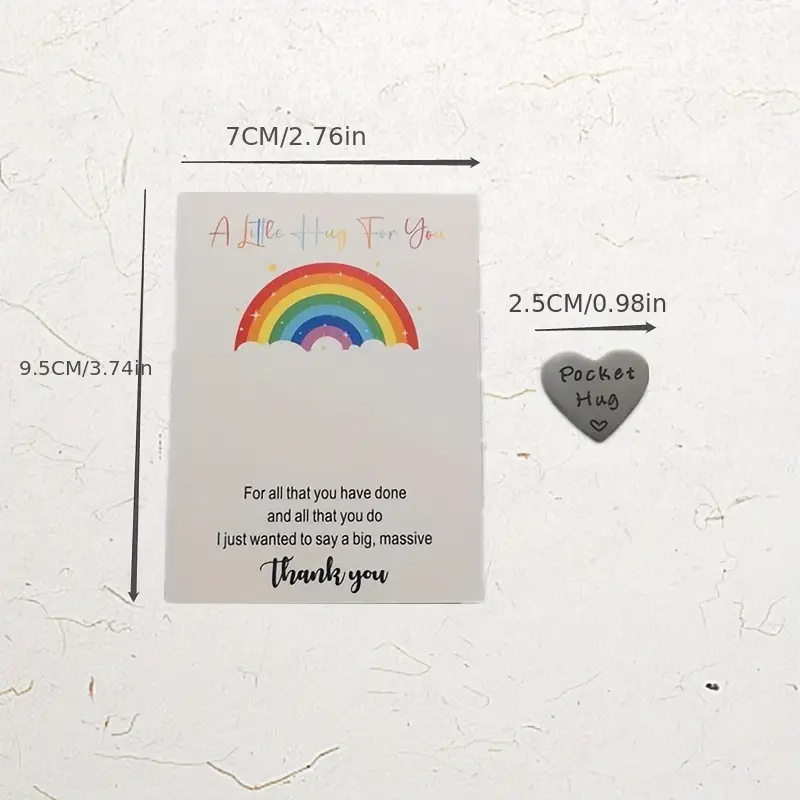 1pc heart pocket hug token on card stainless steel keepsake token thank you gifts for family and friends holiday gifts girlfriend gifts birthday gifts party favors school season gift details 7