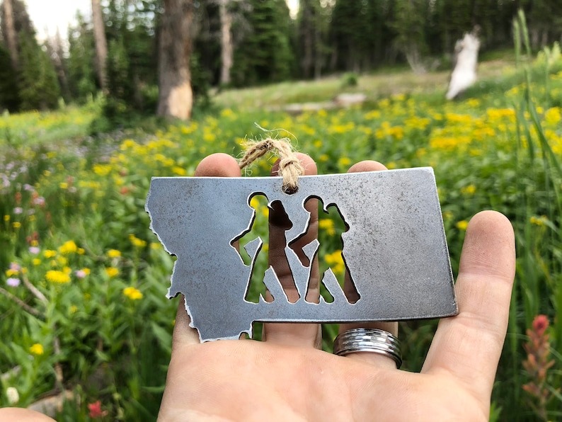 Hikers Metal Ornament