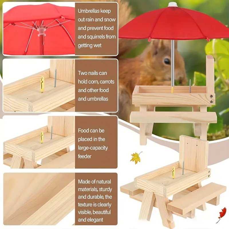 🐿️Squirrel Feeder with Umbrella (🔥Buy 2 Free Shipping🔥)