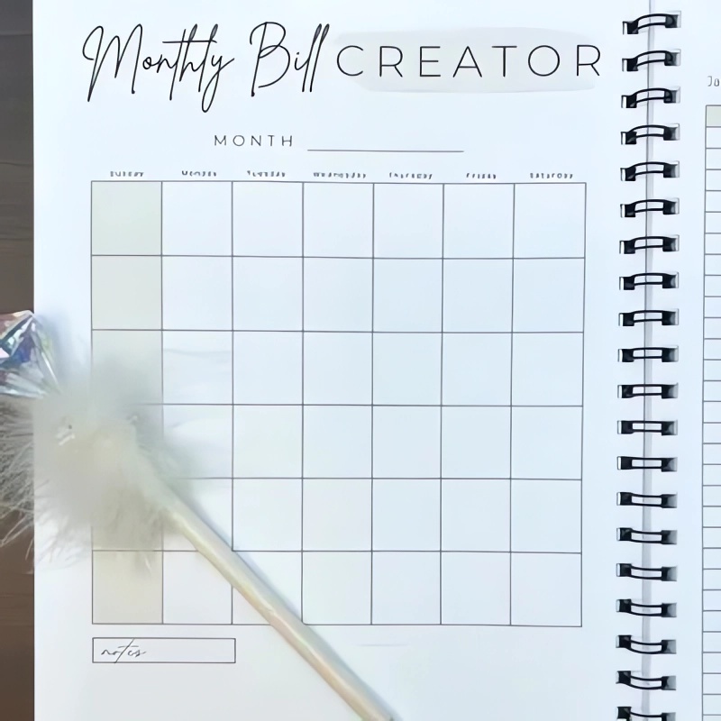 Undated 12 Month Budget Planner