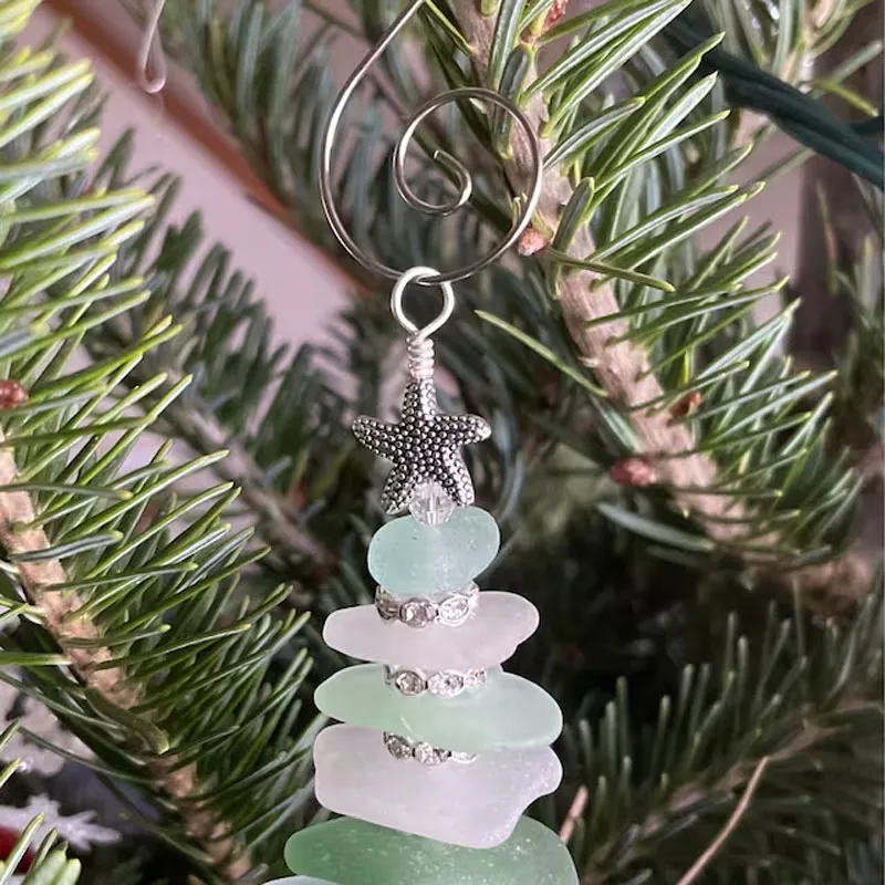 🎁💝2023 CHRISTMAS GIFT - Sea Glass Christmas Tree Ornament