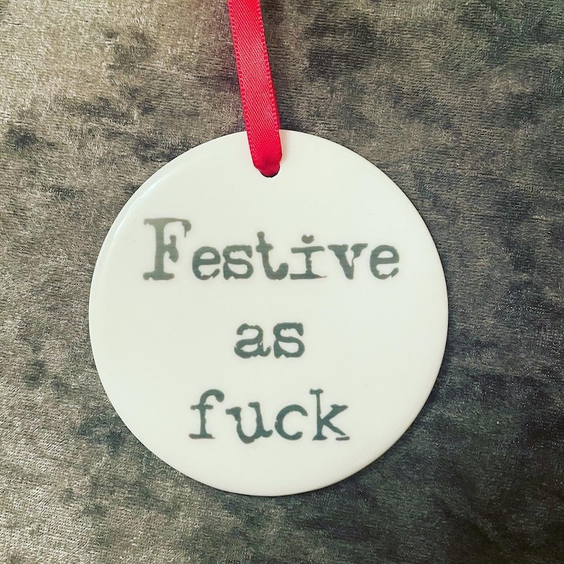 Funny Adult Rude Christmas Tree Ornament