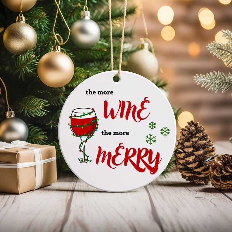 🍷Besties Wine Ornament