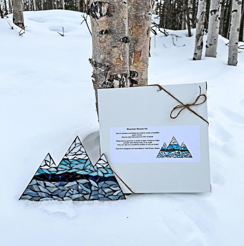 Sitting Fox Glass Mosaic Kit