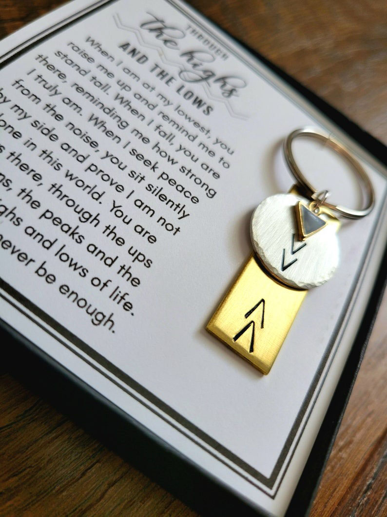 Through the Highs and Lows Keychain