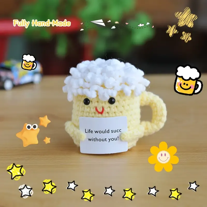 🍺Handmade Beer Mug Decoration Doll-Life Would Succ Without You!