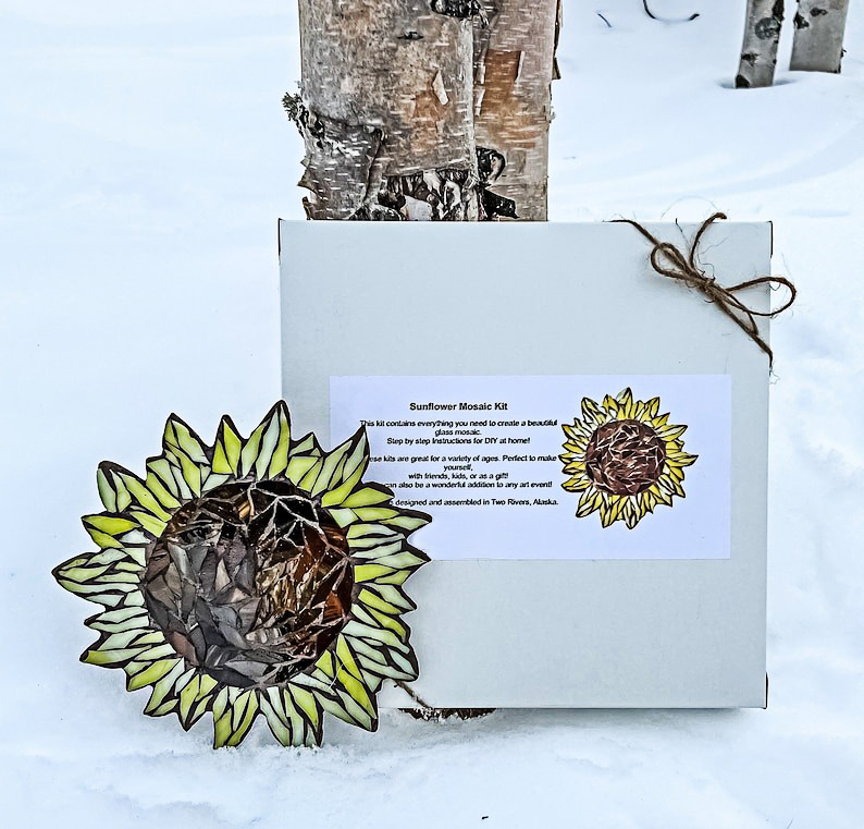 Sitting Fox Glass Mosaic Kit