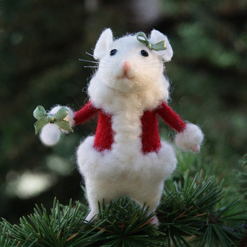 Cute Felt Mouse Ornament