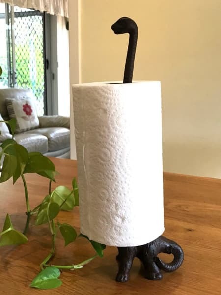 Iron Dinosaur Paper Towel Holder
