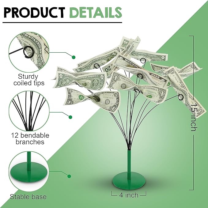 Flexible Branches for Displaying Money and Gift Cards