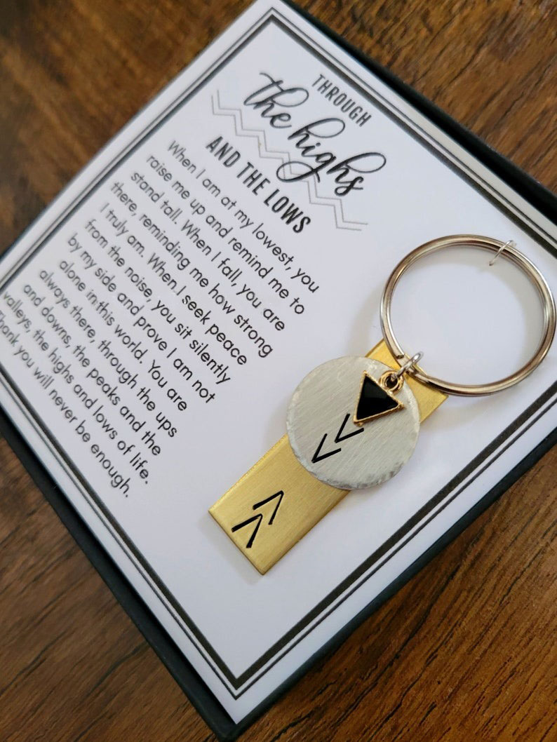 Through the Highs and Lows Keychain