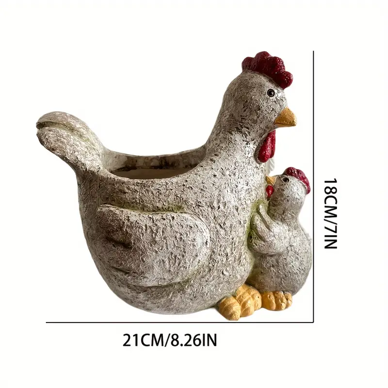 Charming Resin Chicken Statue