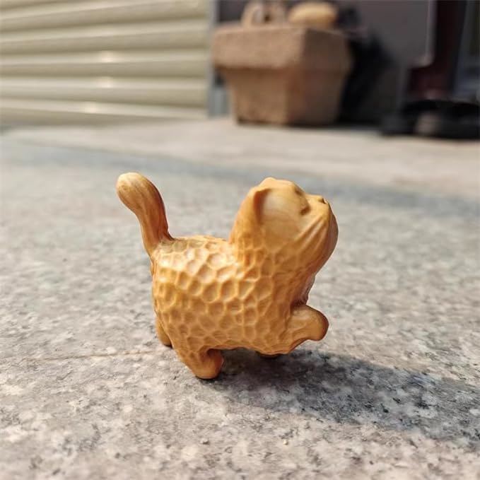 Tiny Cute Wooden Cat