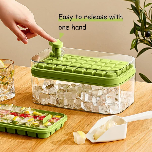 Ice Cube Tray with Lid and Bin