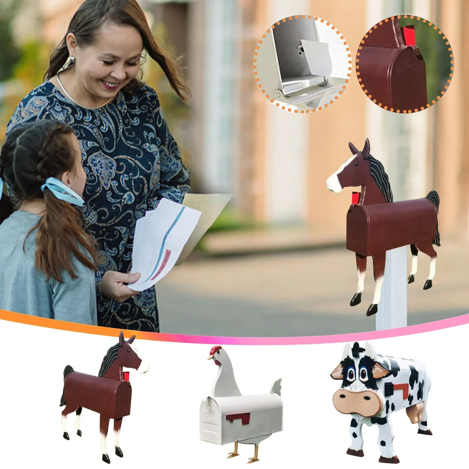 📮FARM ANIMAL MAILBOXES