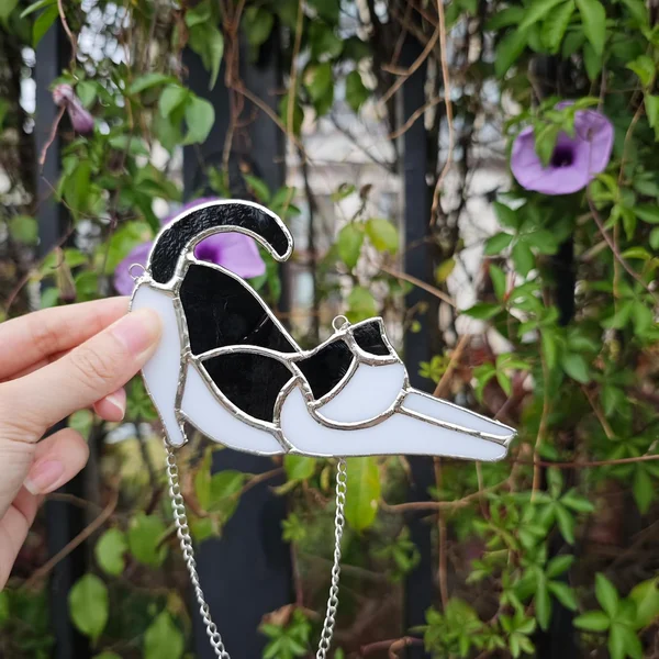 🐱Handcrafted Stained Glass Cat SunCatcher🌈