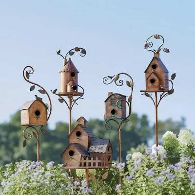 🐦Birdhouse Garden Stakes