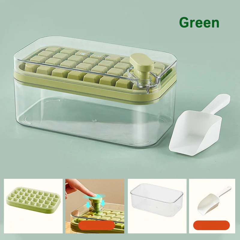 Ice Cube Tray with Lid and Bin