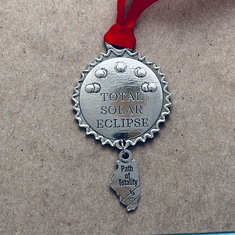 2024 Total Solar Eclipse Pewter Ornament