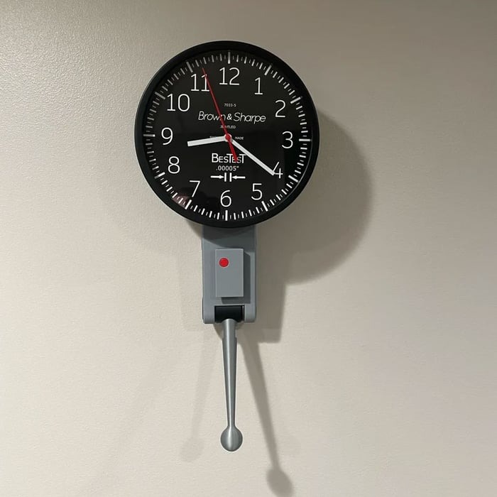 8" Dial Indicator Wall Clock