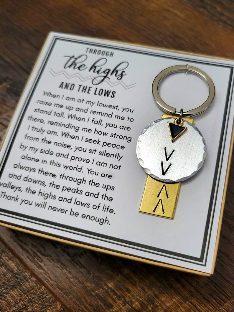 Through the Highs and Lows Keychain