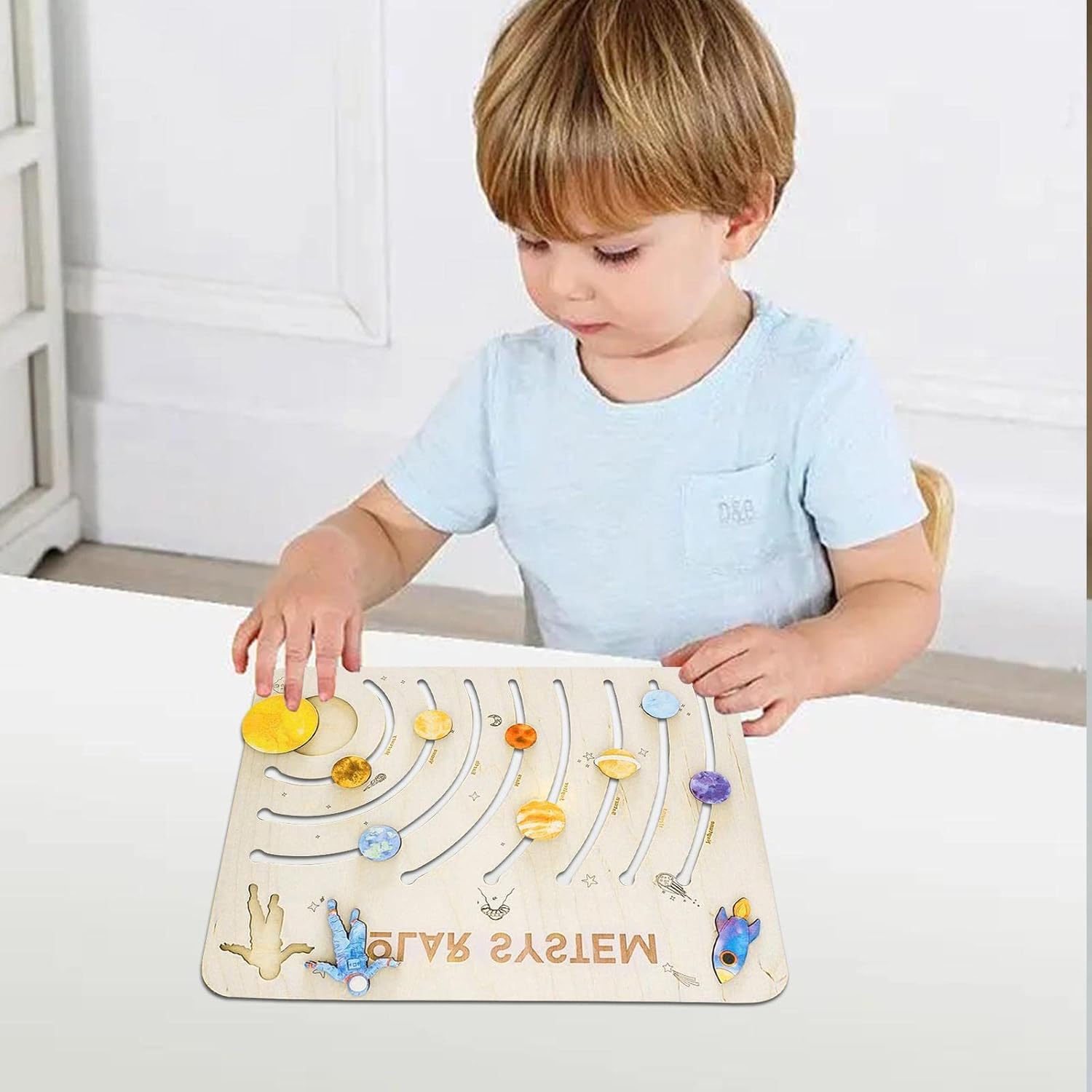🌏Puzzle Children's Toy Solar System Planets Wooden Puzzle