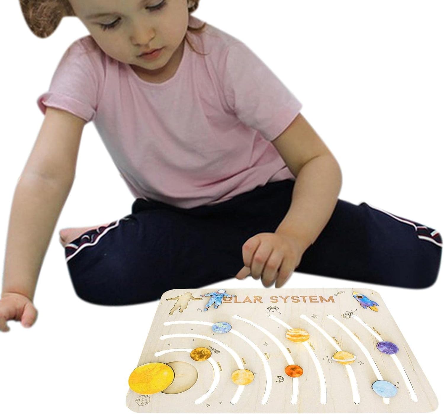 🌏Puzzle Children's Toy Solar System Planets Wooden Puzzle