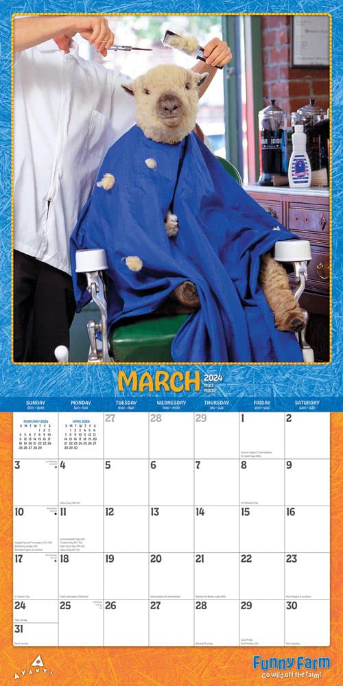2024 Funny Farm Wall Calendar