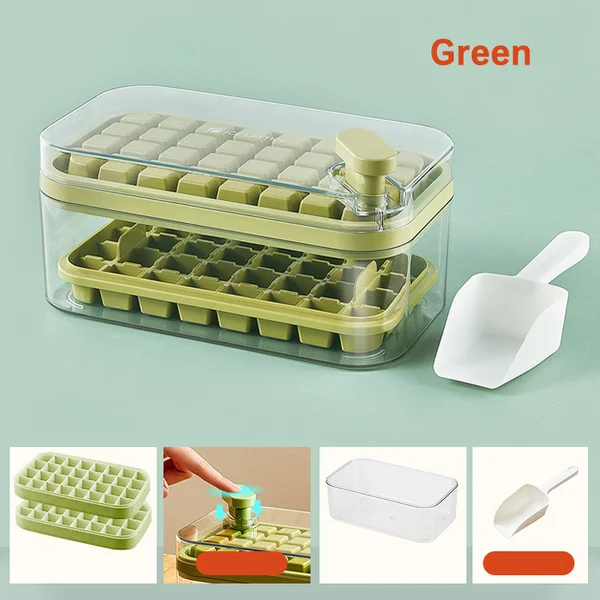 Ice Cube Tray with Lid and Bin