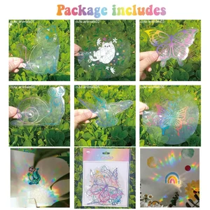 🌈Adsorption rainbow glass window stickers