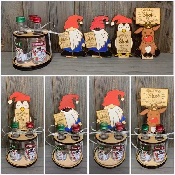 🎁Christmas Gift - 🥂Christmas Mini Wine Bottle Holder