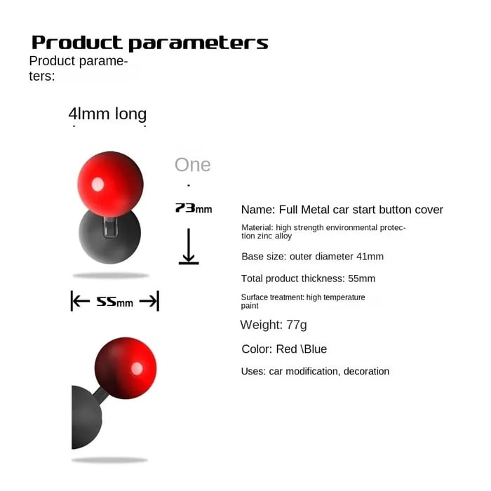 Car all-metal one-button start gear - Joystick Racing Ball