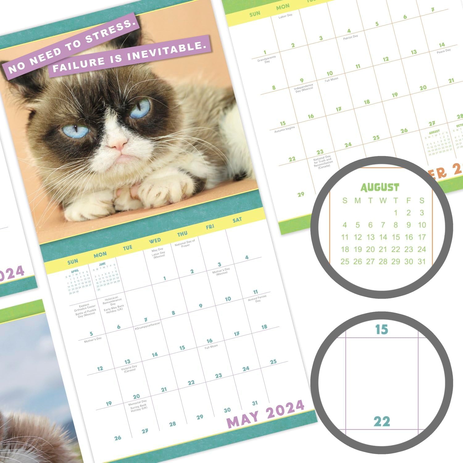 2024 Grumpy Cat Monthly Wall Calendar