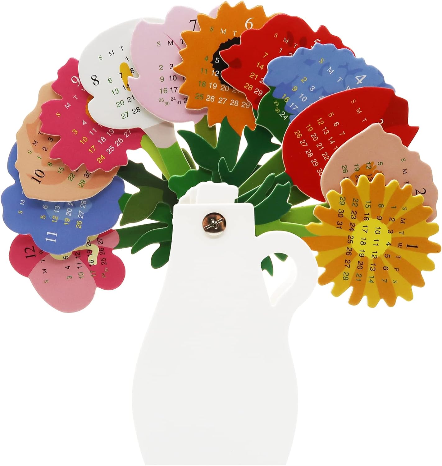 🌹Flower Vase Shape Desktop Calendar