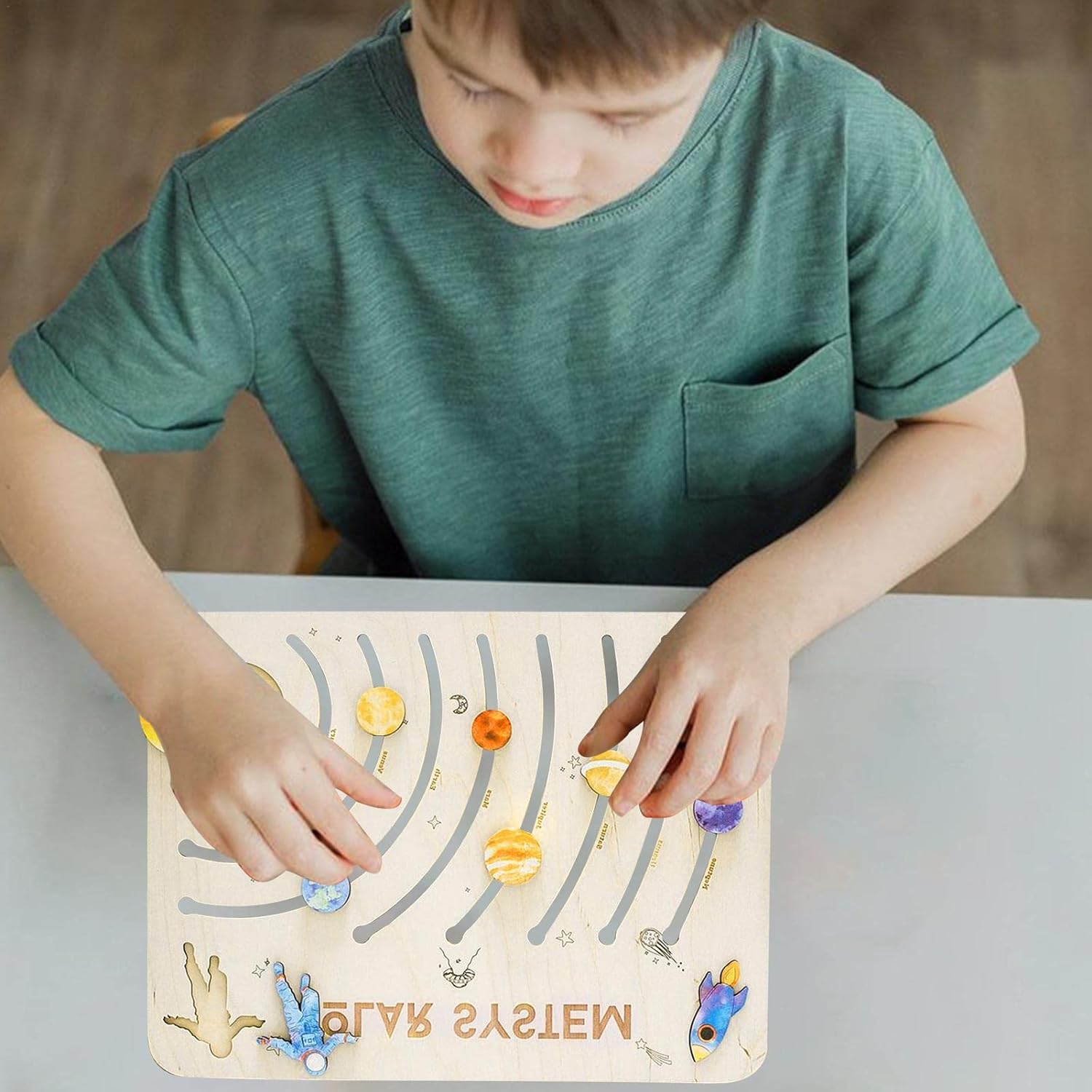 🌏Puzzle Children's Toy Solar System Planets Wooden Puzzle