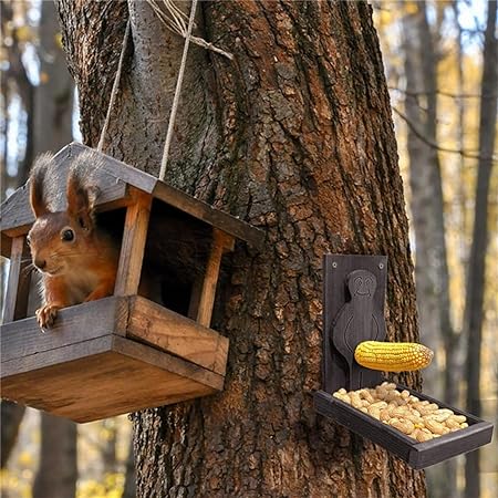 🔥2024 Spring Hot Sale - 🐿️Proud Man Squirrel Feeder