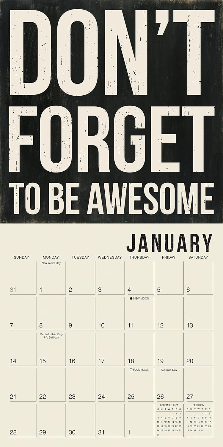 Words to Live By 2024 Mini Calendar