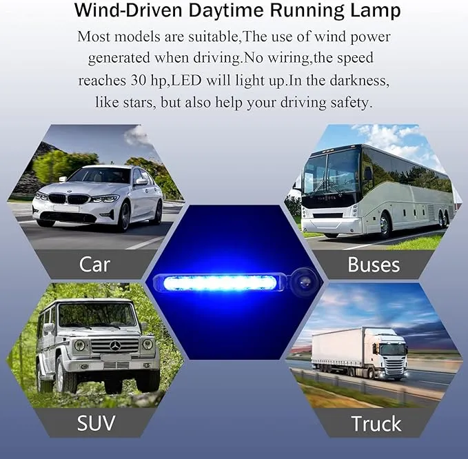 Led Wind Energy Car Lights