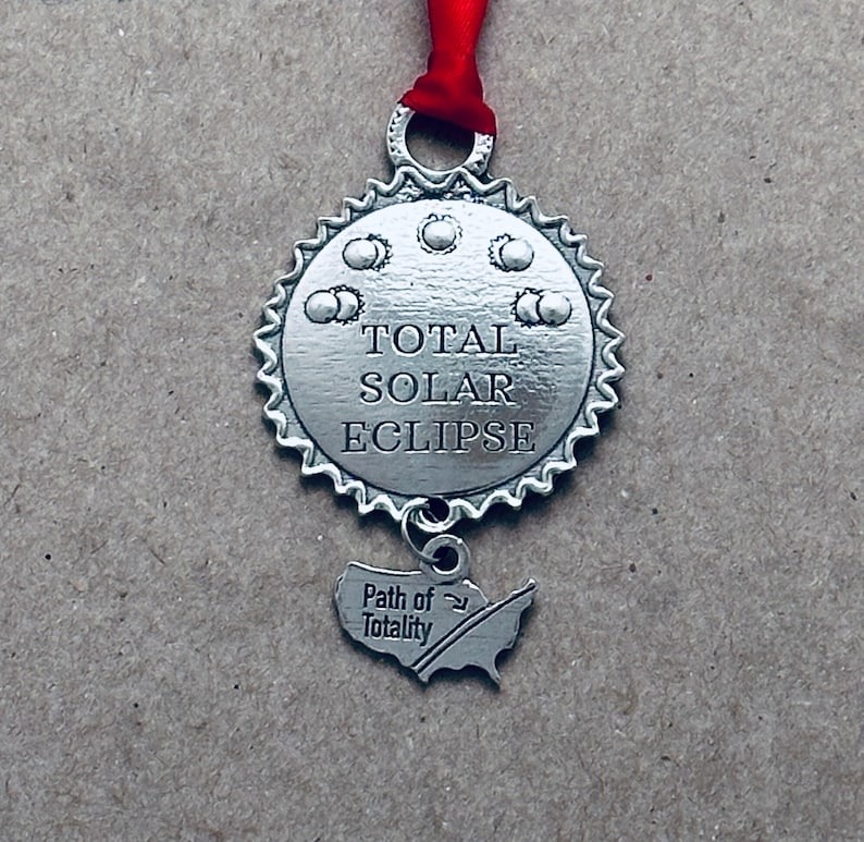 2024 Total Solar Eclipse Pewter Ornament