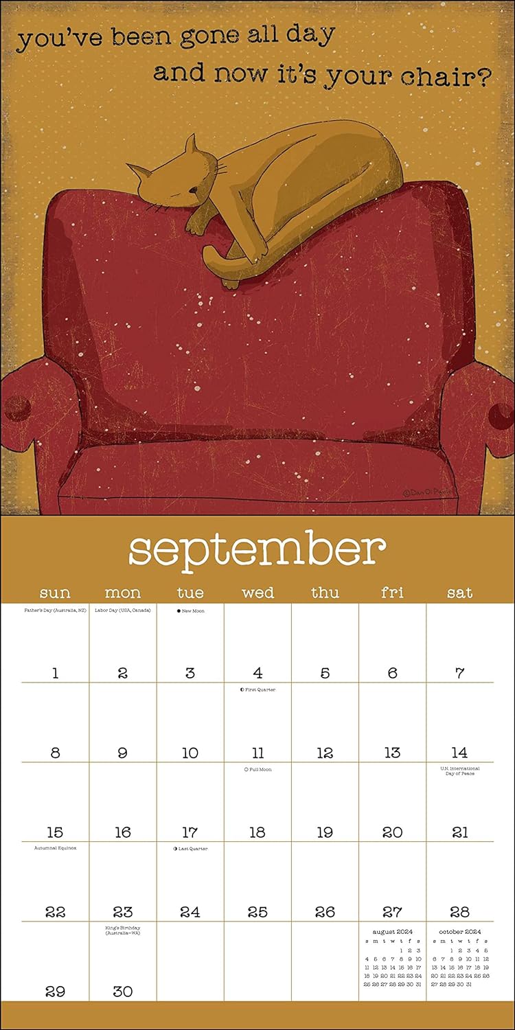 A Year of Snarky Cats 2024 Wall Calendar 