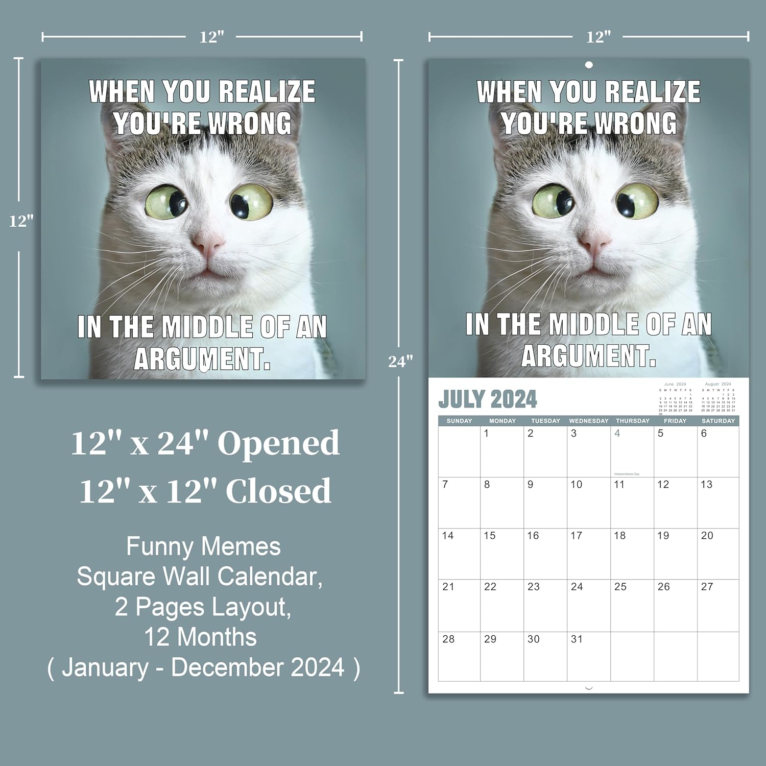 🐱Funny Cat 2024 Calendar