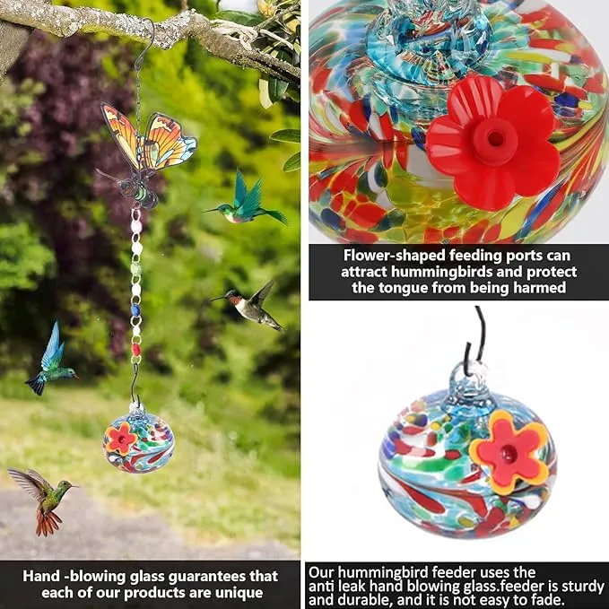 Dragonfly Wind Chimes Glass Bird Feeders