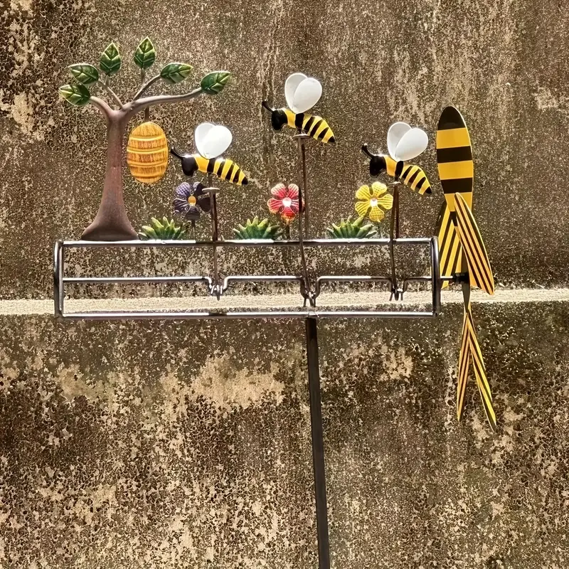 🐝Metal Busy Bees and Hive Propeller-Driven Whirligig