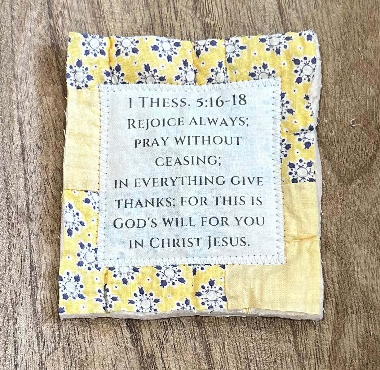 Prayer Quilt with cross inside