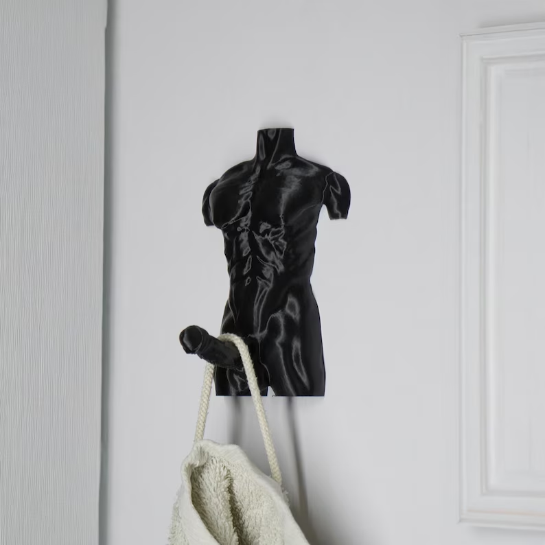 Hung Hook Fun Muscular Man Wall Hook