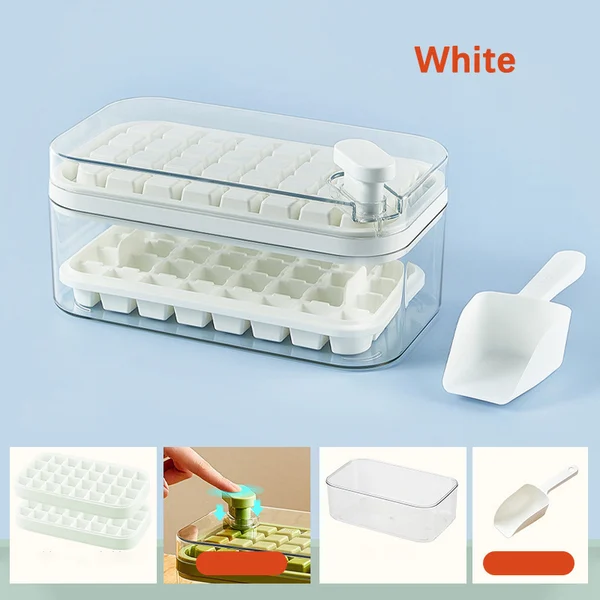 Ice Cube Tray with Lid and Bin