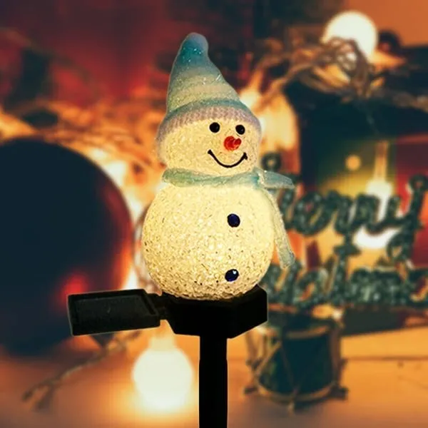 ⛄Surprise Christmas Gift -- Waterproof Solar Snowman Lamp