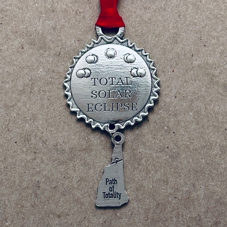 2024 Total Solar Eclipse Pewter Ornament