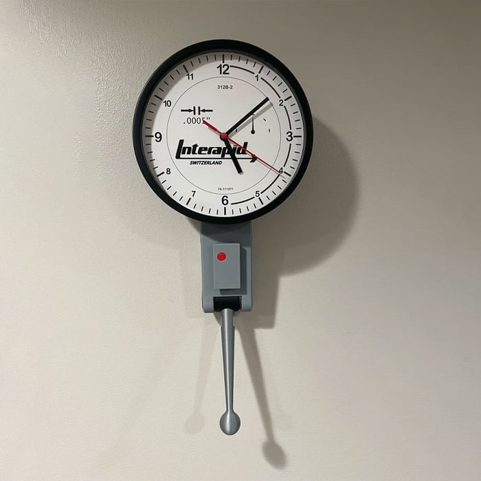 8" Dial Indicator Wall Clock